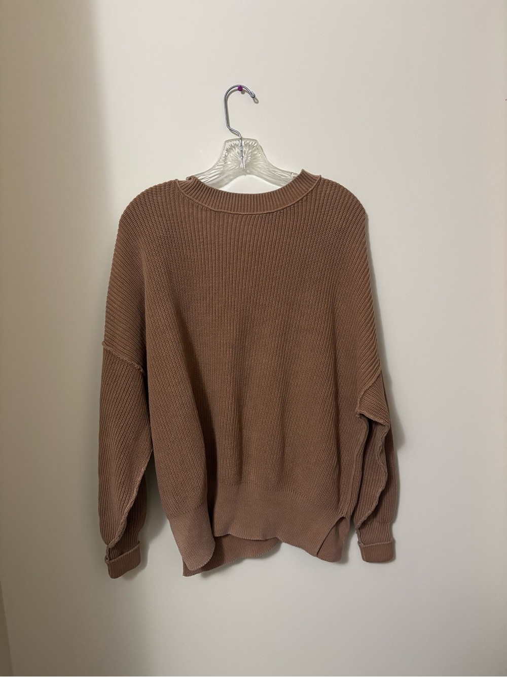 aerie Crewneck Sweater in Warm Brown